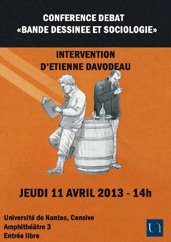 Conférence Débat avec Etienne Davodeau : Bande dessinée et Sociologie 